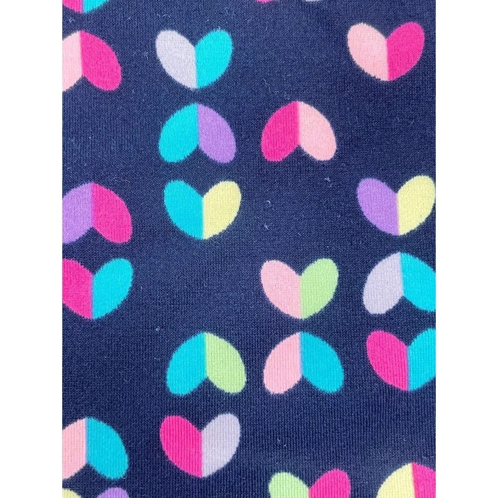 Lands' End Girl Size 7 Blue Heart Tankini Swim Suit Top
